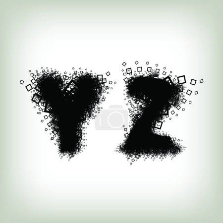 Ilustración de Alfabeto letras conjunto vector ilustración - Imagen libre de derechos