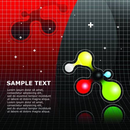 Illustration for Chemical molecule, vector illustration simple design - Royalty Free Image