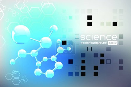 Illustration for Science background, molecule vector illustration - Royalty Free Image