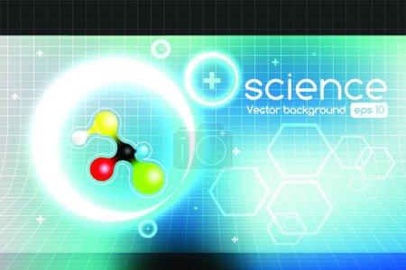 Illustration for Science background, molecule vector illustration - Royalty Free Image