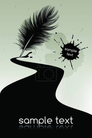 Illustration for Feather, simple vector illustration - Royalty Free Image