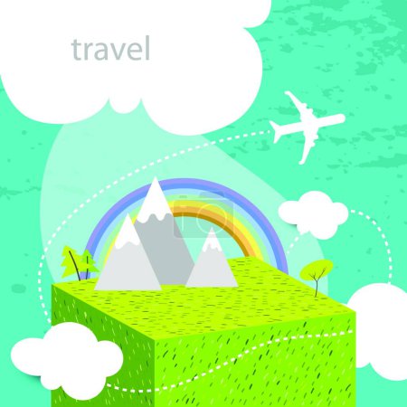 Illustration for World travel, vector illustration simple design - Royalty Free Image