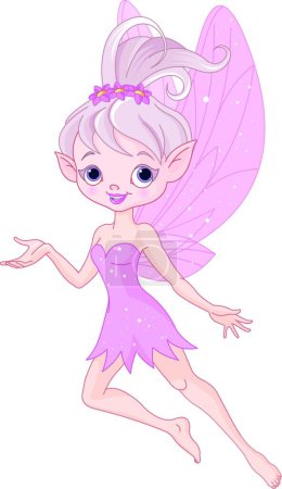 Illustration for Beautiful pixie fairy, vector illustration simple design - Royalty Free Image