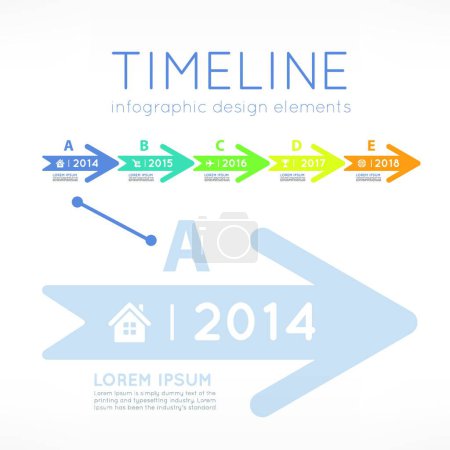 Illustration for Illustration of the Timeline infographic - Royalty Free Image