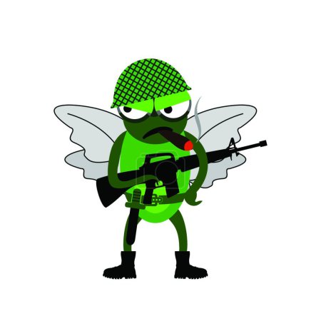 Ilustración de Ilustración de la mosca de los soldados - Imagen libre de derechos