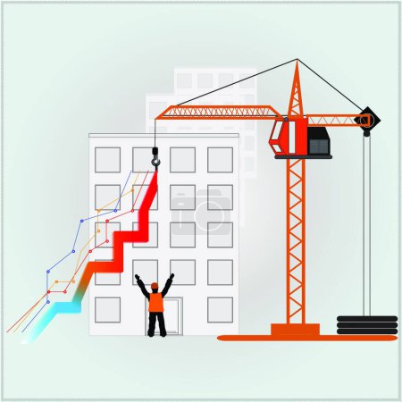 Illustration for Illustration of the Building graph - Royalty Free Image