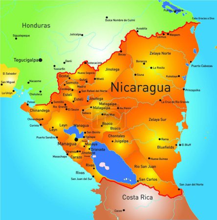 Illustration for Illustration of the nicaragua - Royalty Free Image