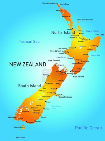 Téléchargez les illustrations : Illustration de la Nouvelle-Zélande - en licence libre de droit