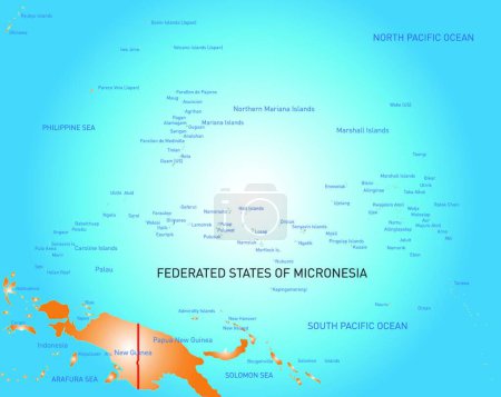 Téléchargez les illustrations : Illustration de la Micronésie - en licence libre de droit