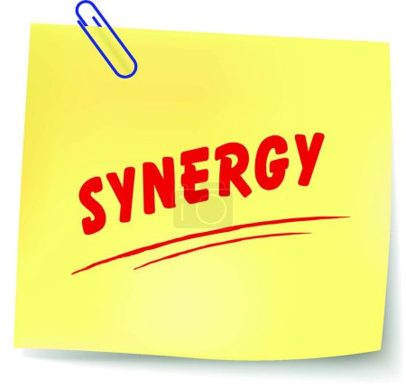 Illustration for Illustration of the Vector synergy note - Royalty Free Image