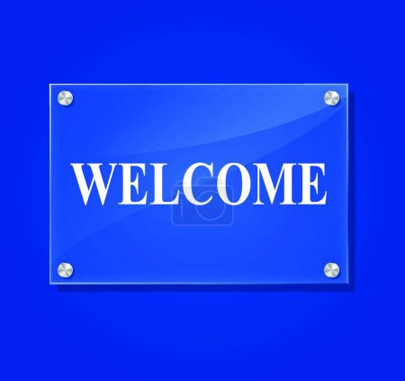 Illustration for Illustration of the Vector welcome sign - Royalty Free Image