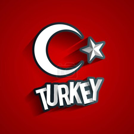 Téléchargez les illustrations : Illustration du drapeau turc - en licence libre de droit