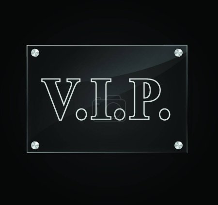 Illustration for Illustration of the Vector VIP sign - Royalty Free Image