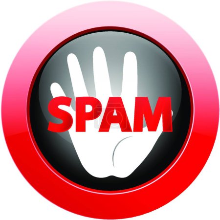 Illustration for Spam beware icon, vector illustration simple design - Royalty Free Image