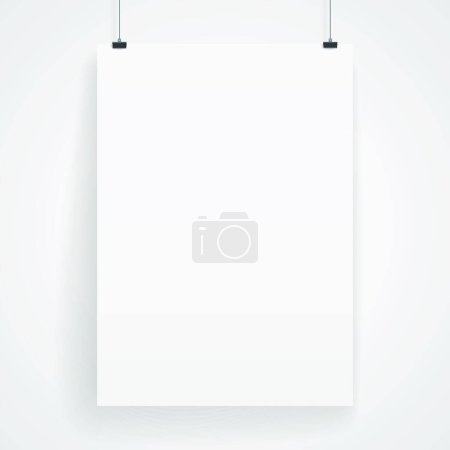 Illustration for Blank paper poster, vector illustration simple design - Royalty Free Image