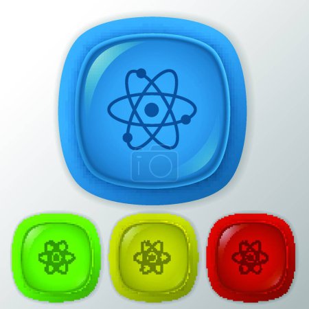 Illustration for Illustration of the icon atom, or molecule. - Royalty Free Image