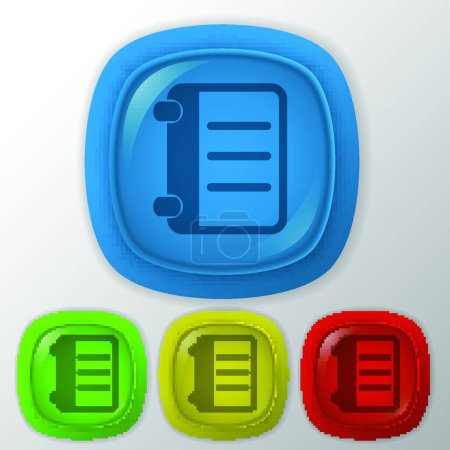 Illustration for Illustration of the icon phone address book - Royalty Free Image