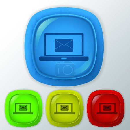 Illustration for Laptop with letter envelope - Royalty Free Image