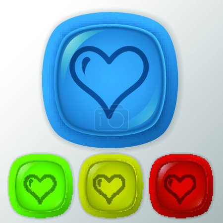 Illustration for Illustration of the icon heart symbol - Royalty Free Image