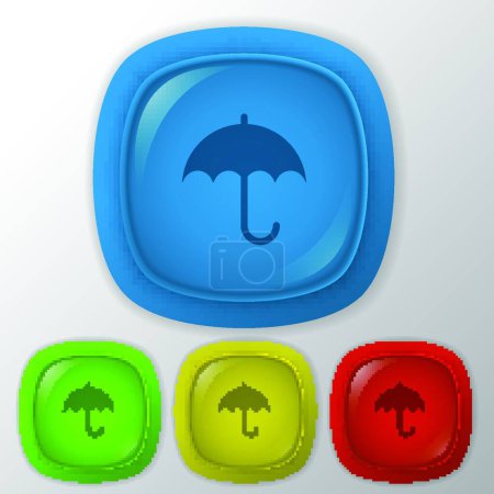 Ilustración de Illustration of the icon umbrella. - Imagen libre de derechos