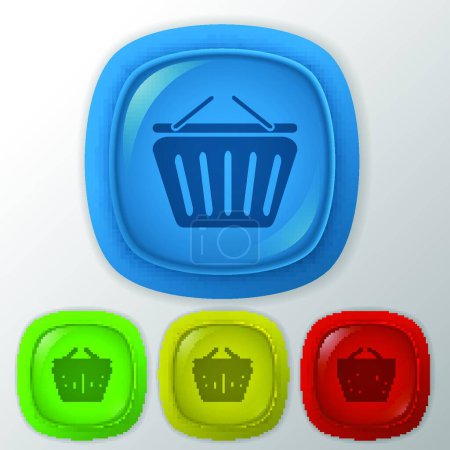 Illustration for Illustration of the icon cart online store - Royalty Free Image
