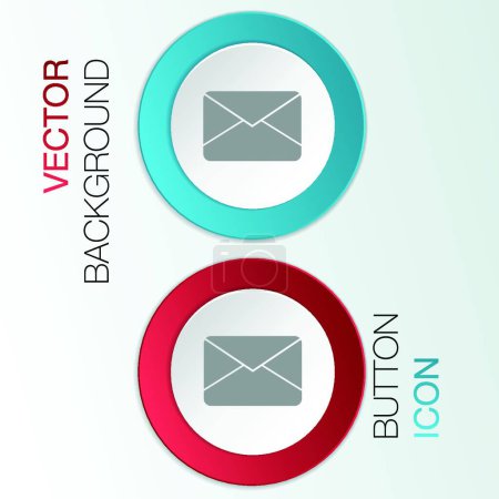 Illustration for Postal envelope, colorful vector illustration - Royalty Free Image