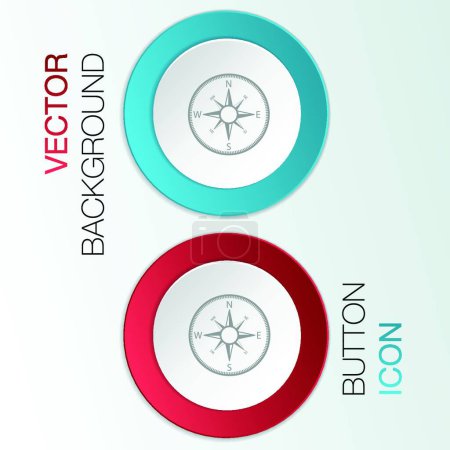Illustration for Compass buttons vector illustration - Royalty Free Image