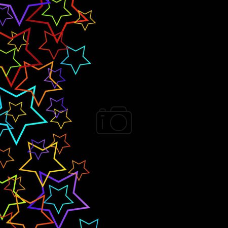 Ilustración de Fondo con ilustración de vectores de estrellas coloridas - Imagen libre de derechos