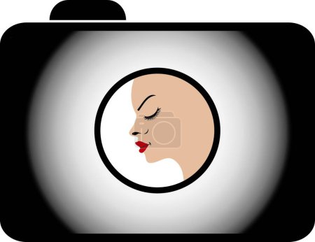 Illustration for "Model photoshoot- Photography logo fashion photography" - Royalty Free Image