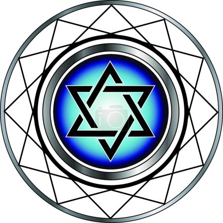 Illustration for "Star of David- Jewish religious symbol" - Royalty Free Image