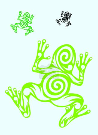 Ilustración de Rana salto vector ilustración - Imagen libre de derechos