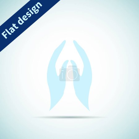 Illustration for Hands Icon flat  element design - Royalty Free Image