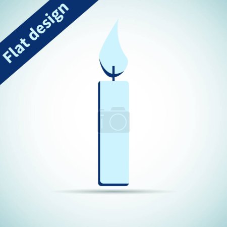 Ilustración de Icono de vela plana, ilustración vectorial - Imagen libre de derechos