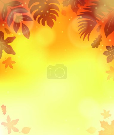 Illustration for "Leaves theme background vector illustration" - Royalty Free Image
