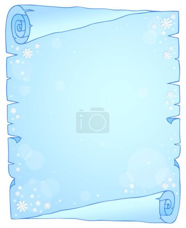Illustration for Winter theme parchment  vector illustration - Royalty Free Image