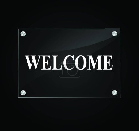 Illustration for Welcome sign, vector illustration simple design - Royalty Free Image