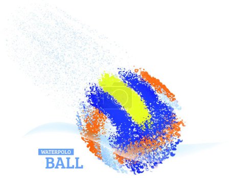Téléchargez les illustrations : Water polo ball  vector illustration - en licence libre de droit