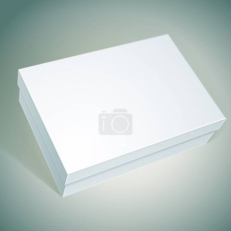 Téléchargez les illustrations : Conception de boîte blanche de paquet, modèle pour votre conception de paquet - en licence libre de droit