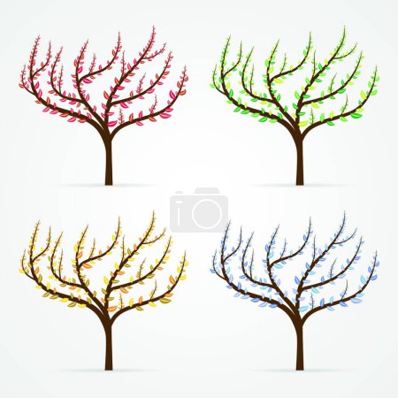 Illustration for "tree set" flat icon, vector illustration - Royalty Free Image