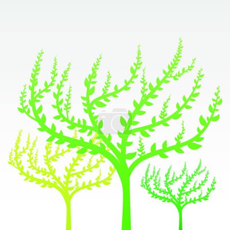 Téléchargez les illustrations : Icône d'arbre abstrait, illustration vectorielle - en licence libre de droit