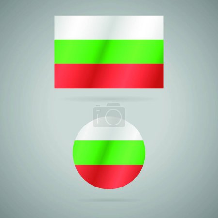 Illustration for Flag of Bulgaria" flat icon, vector illustration - Royalty Free Image
