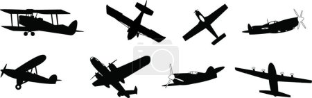 Téléchargez les illustrations : "icône plate des avions à hélice, illustration vectorielle - en licence libre de droit