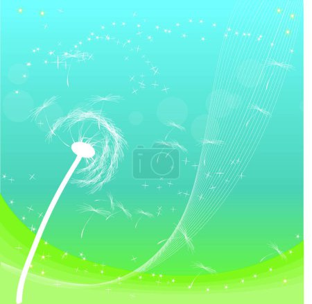 Illustration for Dandelions flat icon, vector illustration - Royalty Free Image