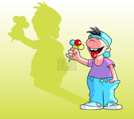 Illustration for "Cartoon boy" flat icon, vector illustration - Royalty Free Image