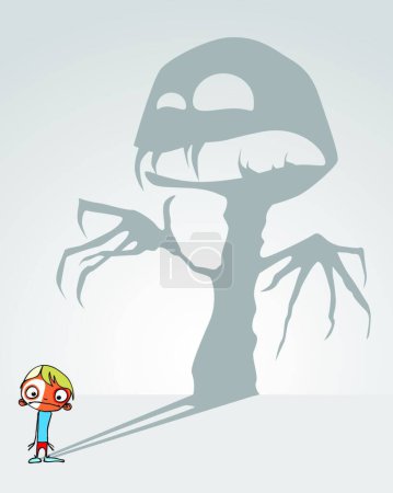 Illustration for "Children's horror" flat icon, vector illustration - Royalty Free Image