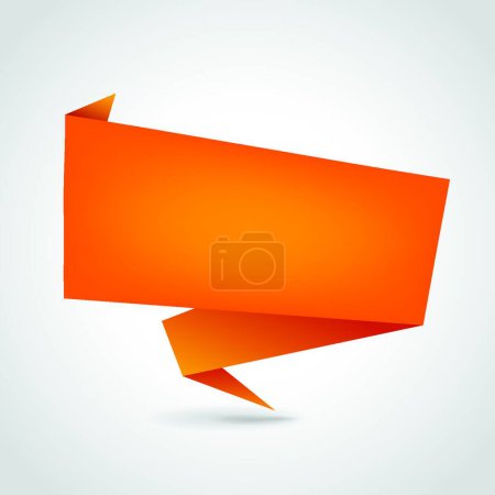 Illustration for Orange blank origami flat icon, vector illustration - Royalty Free Image
