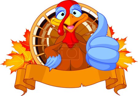 Illustration for "Cute turkey" flat icon, vector illustration - Royalty Free Image