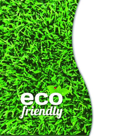 Téléchargez les illustrations : "Eco Friendly Card "icône plate, illustration vectorielle - en licence libre de droit