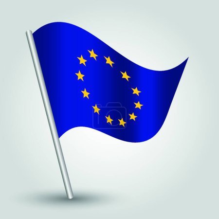 Téléchargez les illustrations : "drapeau eu "icône plate, illustration vectorielle - en licence libre de droit