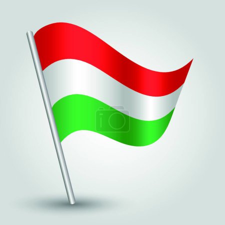 Ilustración de "bandera hungary "icono plano, vector de ilustración - Imagen libre de derechos